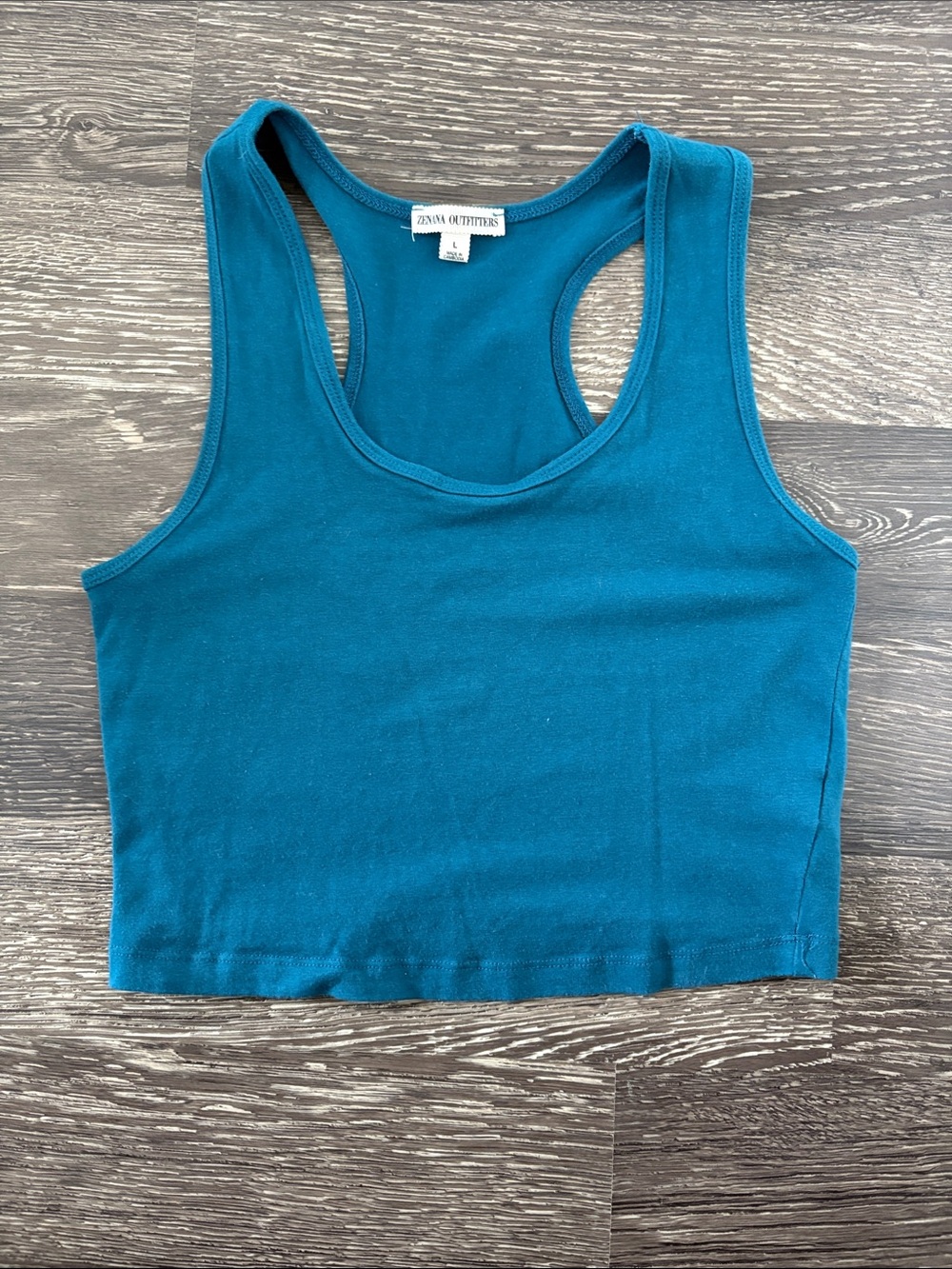 Teal crop top